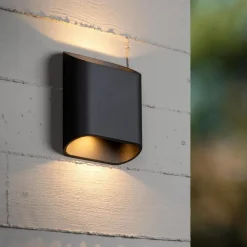 Lucide ATILA Wandlamp - Zwart