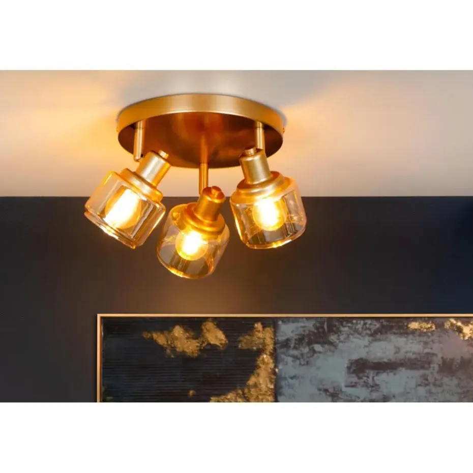 Lucide BJORN Plafondspot - Mat Goud / Messing