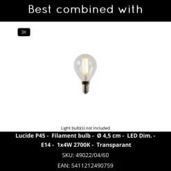 Lucide BJORN Plafondspot - Mat Goud / Messing