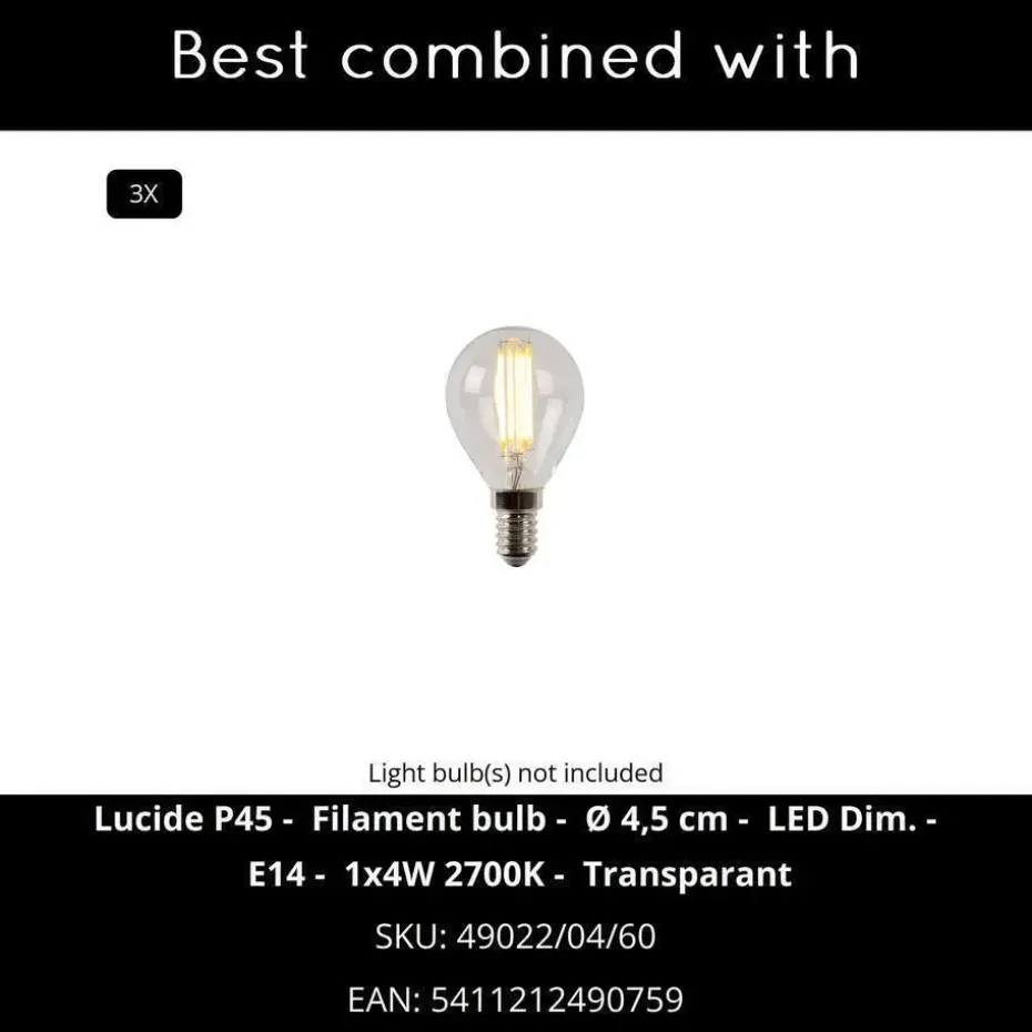 Lucide BJORN Plafondspot - Mat Goud / Messing