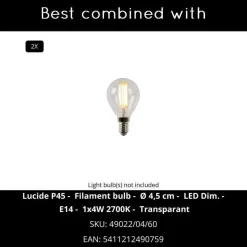 Lucide BJORN Plafondspot - Zwart