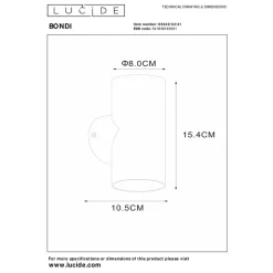 Lucide BONDI Wandspot - Wit