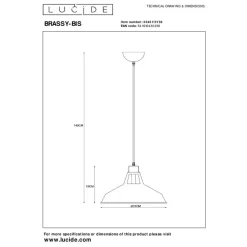 Lucide BRASSY-BIS Hanglamp - Zwart