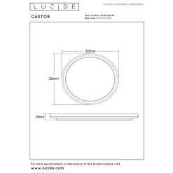Lucide CASTOR Plafonnière - Opaal