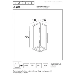 Lucide CLAIRE Wandlamp - Wit