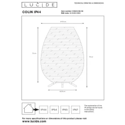 Lucide COLIN IP44 Vloerlamp - Zwart