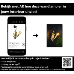 Lucide EXTRAVAGANZA CHIMP Wandlamp - Zwart