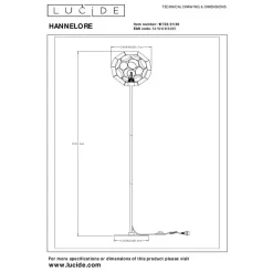 Lucide HANNELORE Vloerlamp - Zwart