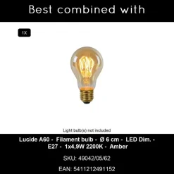 Lucide ILONA Hanglamp - Amber