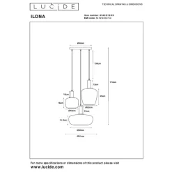 Lucide ILONA Hanglamp - Zwart