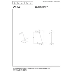 Lucide LAVALE Bureaulamp - Zwart
