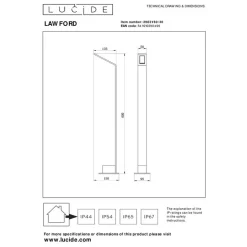 Lucide LAWFORD Sokkellamp - Zwart