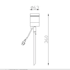 Lucide LED tuinspot ARNE IP44 - zwart - Ø6,3 cm