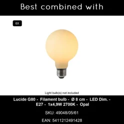 Lucide LESTER Plafonnière - Mat Goud / Messing