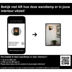 Lucide MANUELA Wandlamp - Zwart