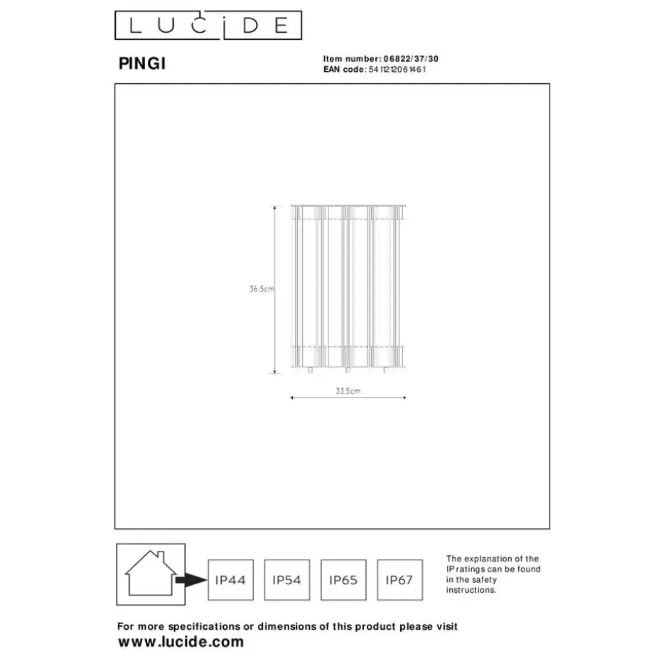Lucide PINGI Tafellamp - Zwart