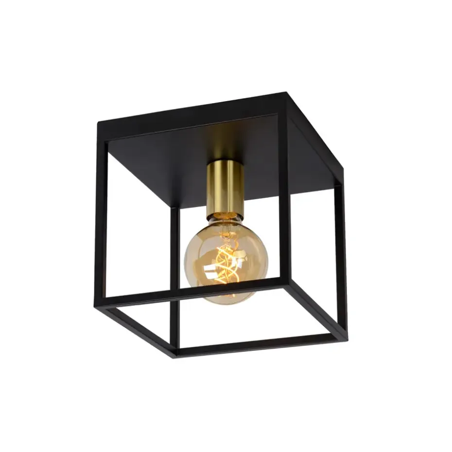 Lucide plafonnière Ruben - zwart - 22x22x22 cm
