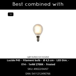 Lucide RAMZI Tafellamp - Bruin