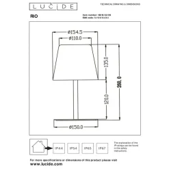 Lucide RIO Tafellamp - Multicolor