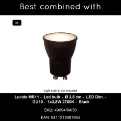 Lucide RITMO Plafondspot - Koffie