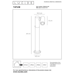Lucide TATUM Sokkellamp - Antraciet