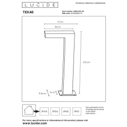 Lucide TEXAS Sokkellamp - Antraciet