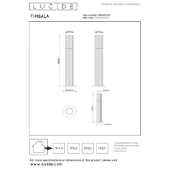 Lucide TIMBALA Sokkellamp - Zwart