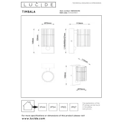 Lucide TIMBALA Wandspot - Zwart