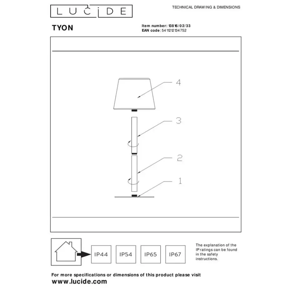 Lucide TYON Tafellamp - Groen