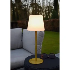 Lucide TYON Tafellamp - Mat Goud / Messing