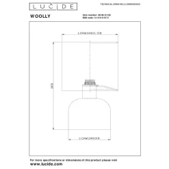 Lucide WOOLLY Tafellamp - Beige