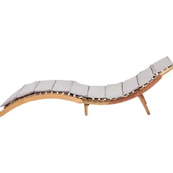 LUINO - Ligstoel - Grijs - Hout