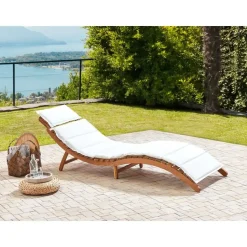 LUINO - Ligstoel - Wit - Hout