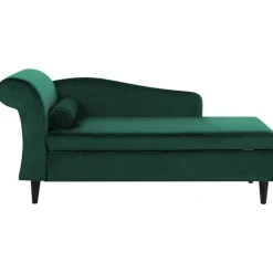 LUIRO - Chaise longue - Groen - Linkerzijde - Fluweel