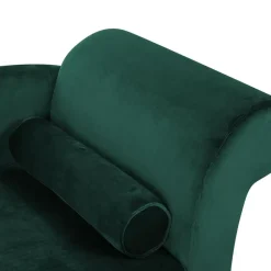 LUIRO - Chaise longue - Groen - Rechterzijde - Fluweel
