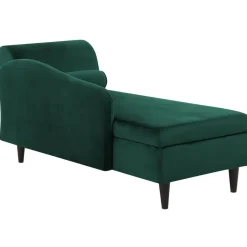 LUIRO - Chaise longue - Groen - Rechterzijde - Fluweel