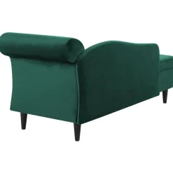 LUIRO - Chaise longue - Groen - Rechterzijde - Fluweel