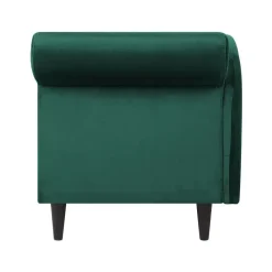 LUIRO - Chaise longue - Groen - Rechterzijde - Fluweel