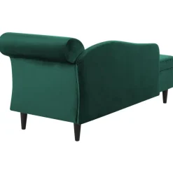 LUIRO - Chaise longue - Groen - Rechterzijde - Fluweel