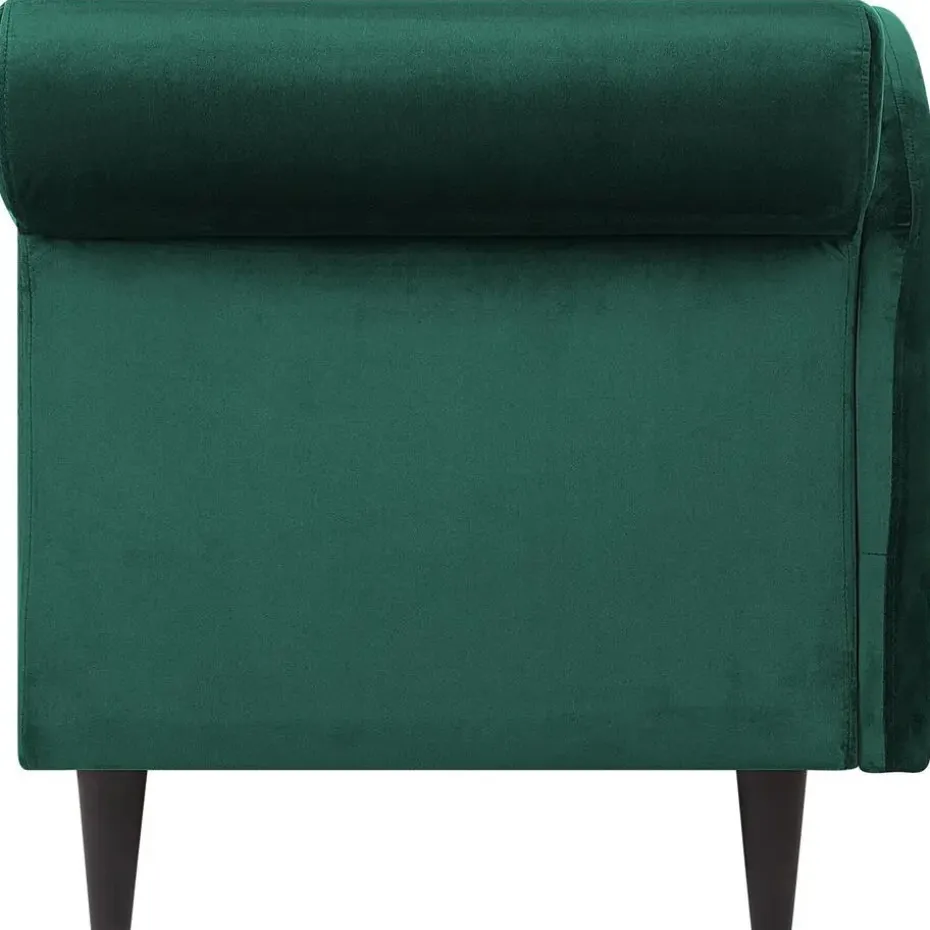 LUIRO - Chaise longue - Groen - Rechterzijde - Fluweel