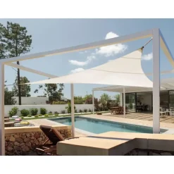 LUKKA - Schaduwdoek - Gebroken wit - Polyester