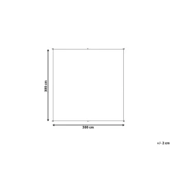 LUKKA - Schaduwdoek - Grijs 300 cm - Polyester