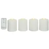 Lumineo LED kaarsen set - 4x stuks - wit - kerkkaarsen