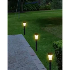 Lumineo prikspot Jive - solar tuinverlichting - zwart - 32 cm