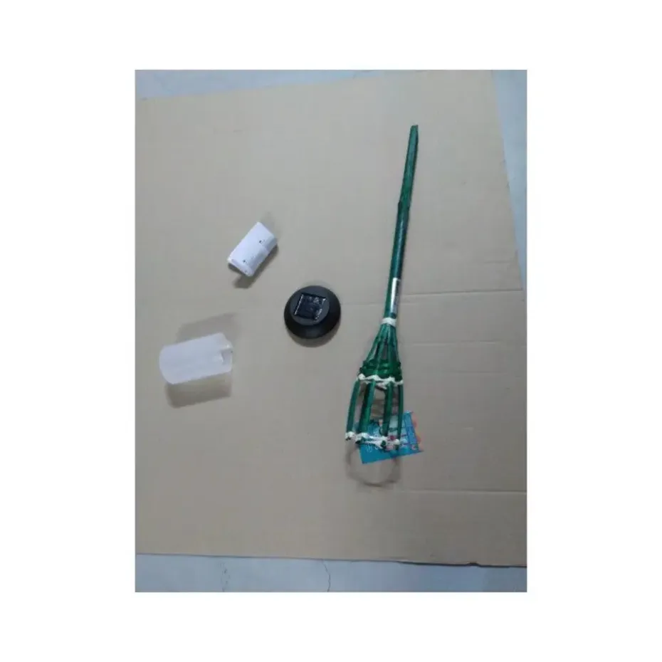 Lumineo Tuinfakkel Bodi - solar - groen - vlameffect - 54 cm