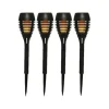 Lumineo Tuinfakkels - 4x stuks - Solar licht - vlameffect - 27 cm
