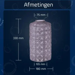 Lumiz Lampion op zonne energie - Solar tuinverlichting - Boedapest Set - 3 stuks