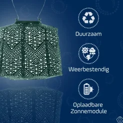 Lumiz Lampionnen op zonne energie - Tuinverlichting - Wenen Set - 3 stuks