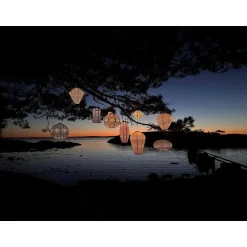 Lumiz Solar Buitenlampion - Sashiko Balloon - XL - Licht Taupe