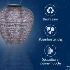 LUMIZ Solar Lampion Folia Balloon - 20 cm - Lichtpaars